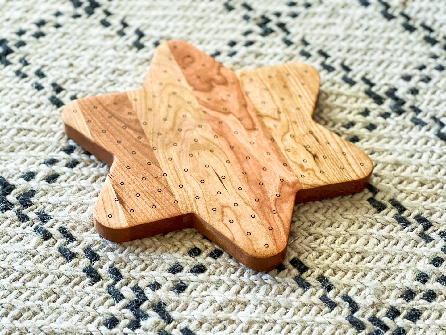 Star shaped marble run and dotted geoboard