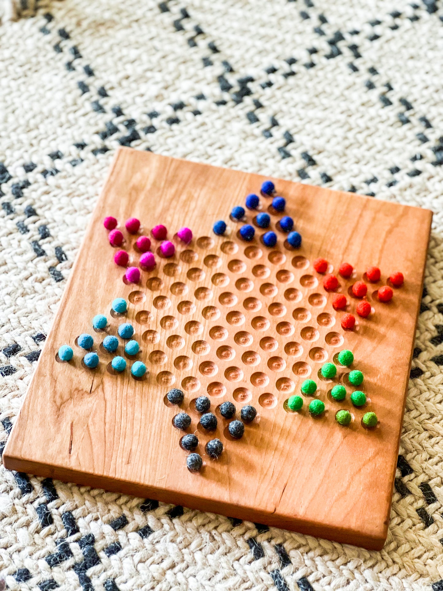 Chinese checkers game board